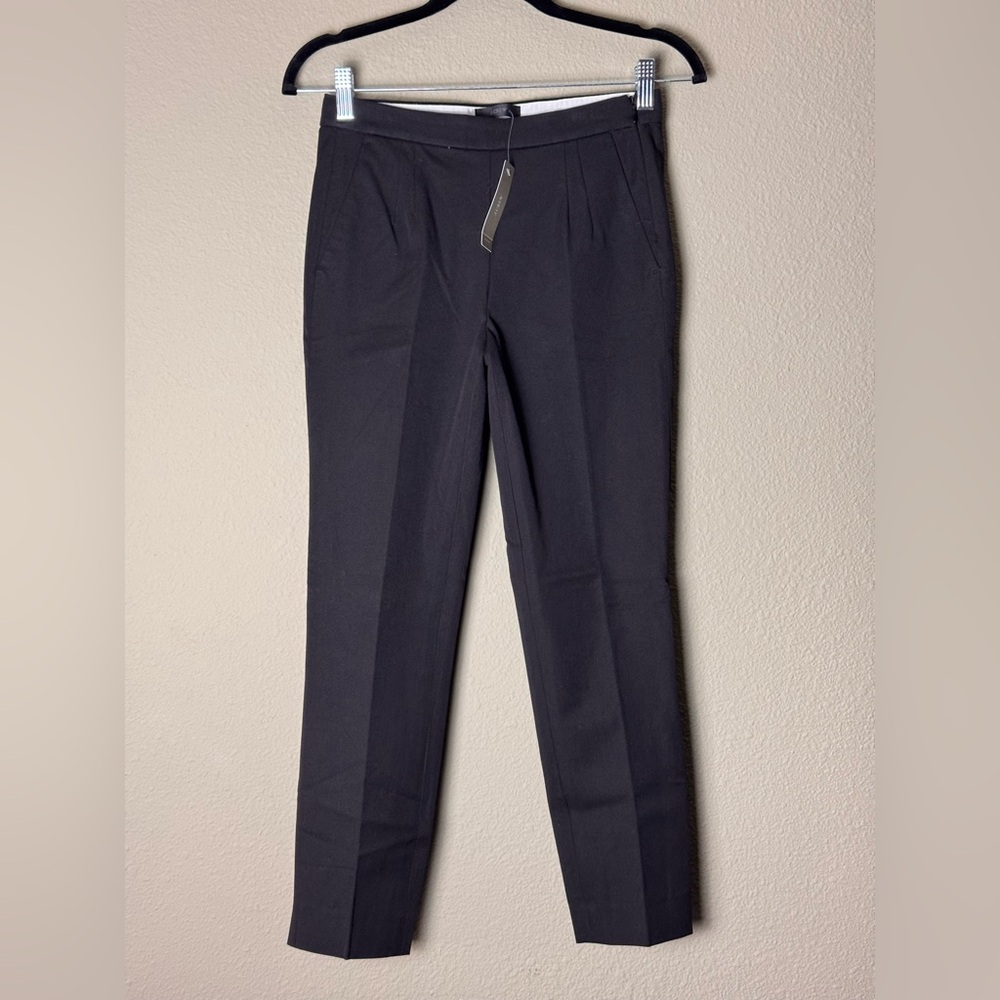 NWT J.CREW MARTIE STRAIGHTEN LEG PANT 00 BLACK #70 - Picture 2 of 6